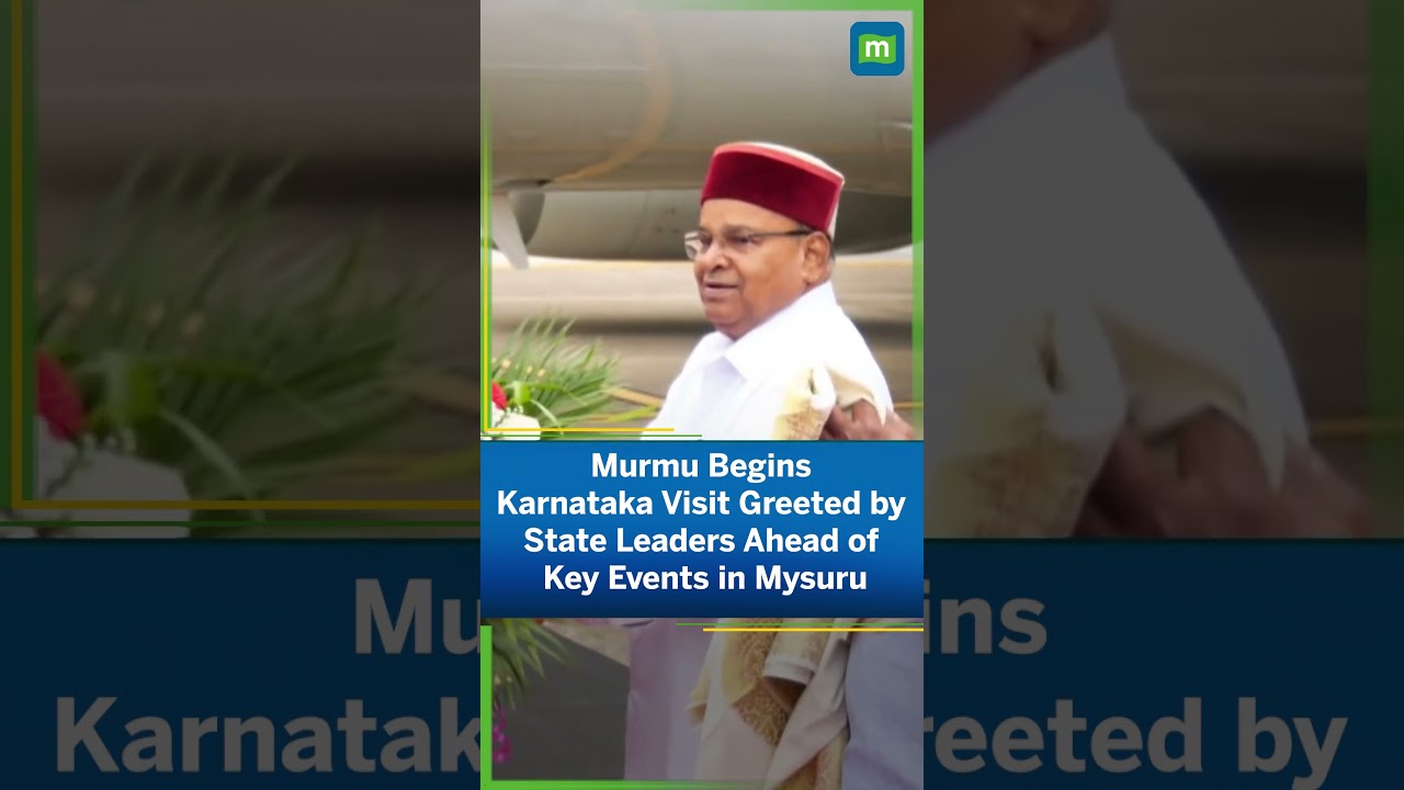 Karnataka CM Siddaramaiah, Governor Thaawarchand Gehlot welcome President Murmu in Mysuru