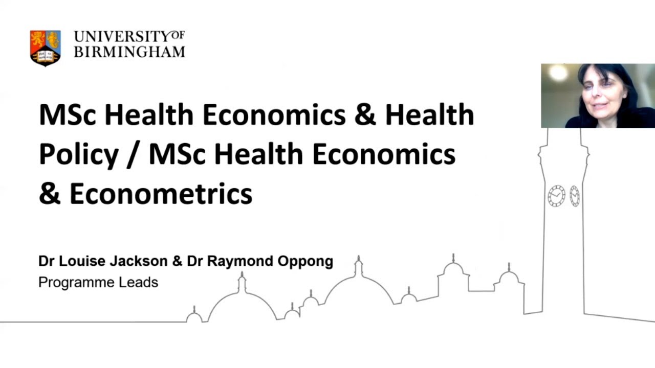Discover MSc Health Economics programmes at University of Birmingham
