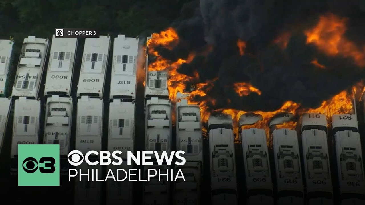 Multiple decommissioned SEPTA buses catch fire at North Philadelphia facility