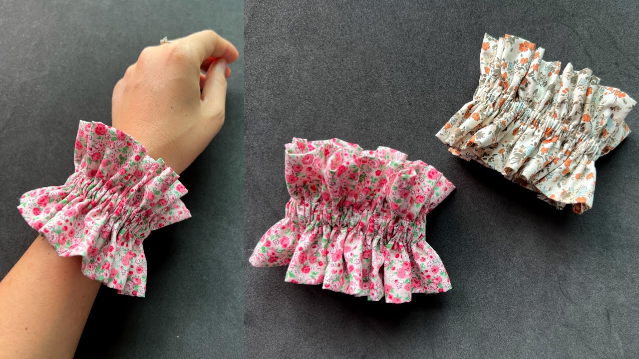5 Minutes !!! make Scrunchies . DIY Ruffle Scrunchies Sewing Tutorial.