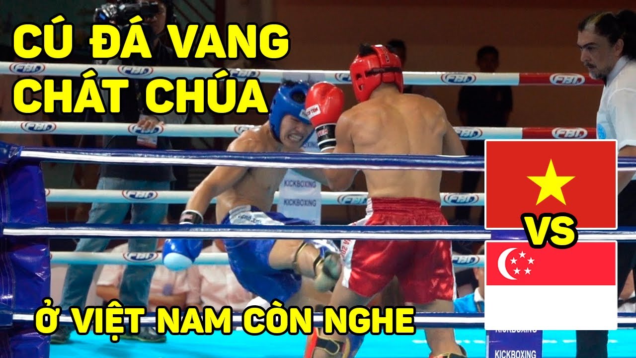 SEA Games 32 | C&uacute; đ&aacute; mạnh vang cả kh&aacute;n ph&ograve;ng của Kiều Duy Qu&acirc;n khiến đối thủ phải loạng choạng