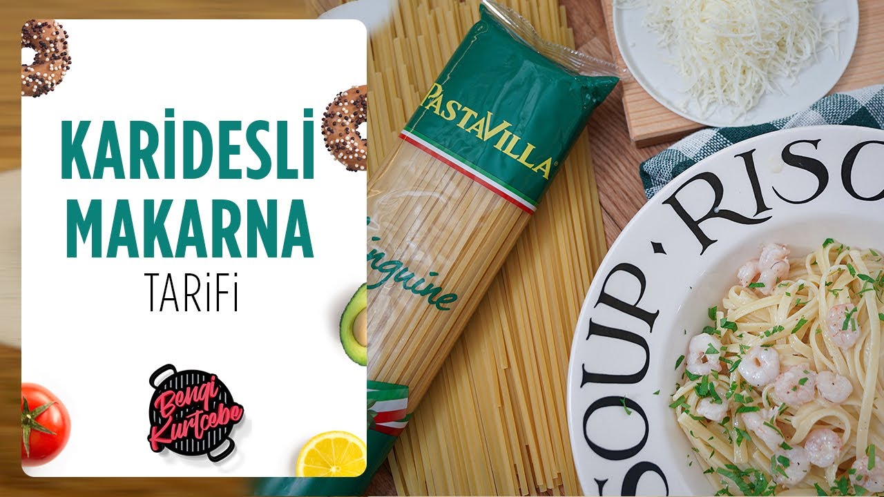 Karidesli Makarna Tarifi | Limonlu Sarımsaklı ve Krema Soslu