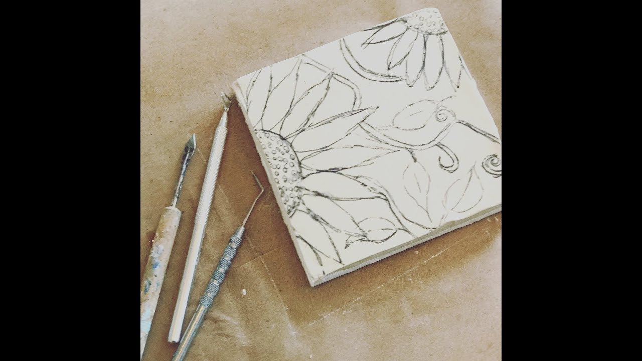 Wax on Wednesdays Encaustic Texture with Clay Tile Relief Printing !