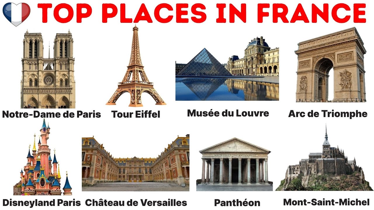 Top Places to visit in France | Famous Landmarks of France | France travel guide | Learn French