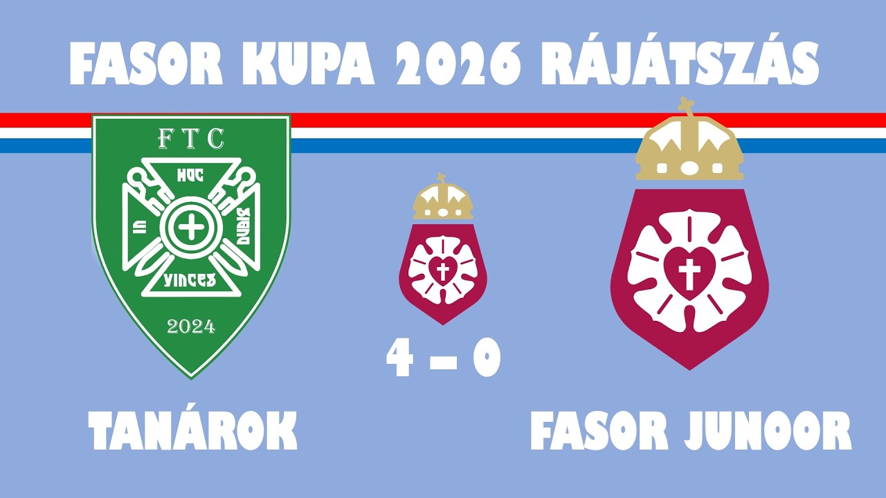 Tanárok - Fasor Junior (4-0)