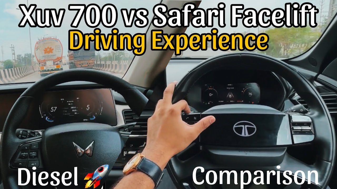 Tata Safari vs Xuv700 Diesel Drive Comparison | Must Watch | Acceleration Test | Engine Noise