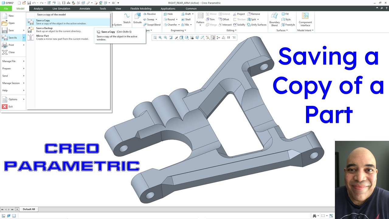 Creo Parametric - Save As / Saving a Copy of a Part - Reusing Data