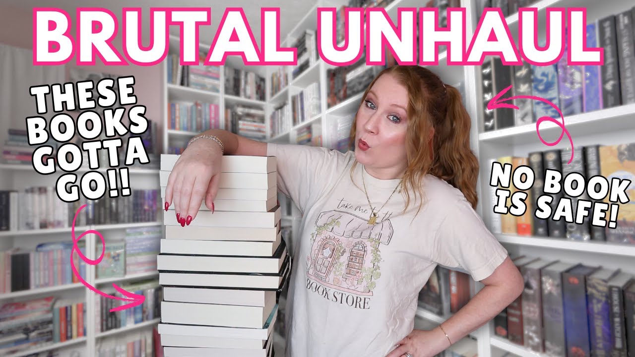 going shelf by shelf and getting rid of books 📚 BRUTAL & MASSIVE UNHAUL