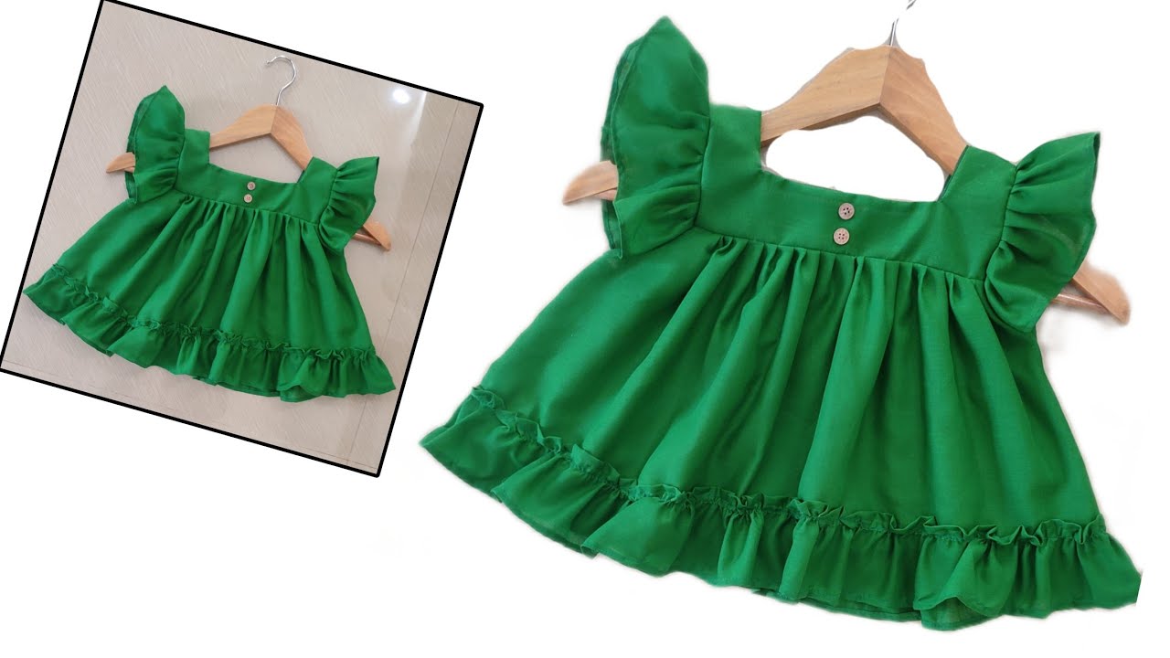 Square yoke frock cutting and stiching