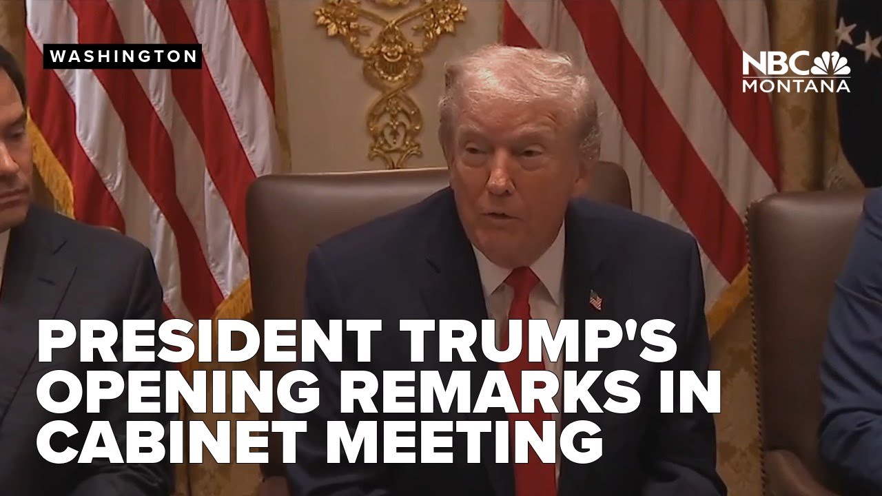 President Trump's opening remarks in his 1st cabinet meeting of 2026