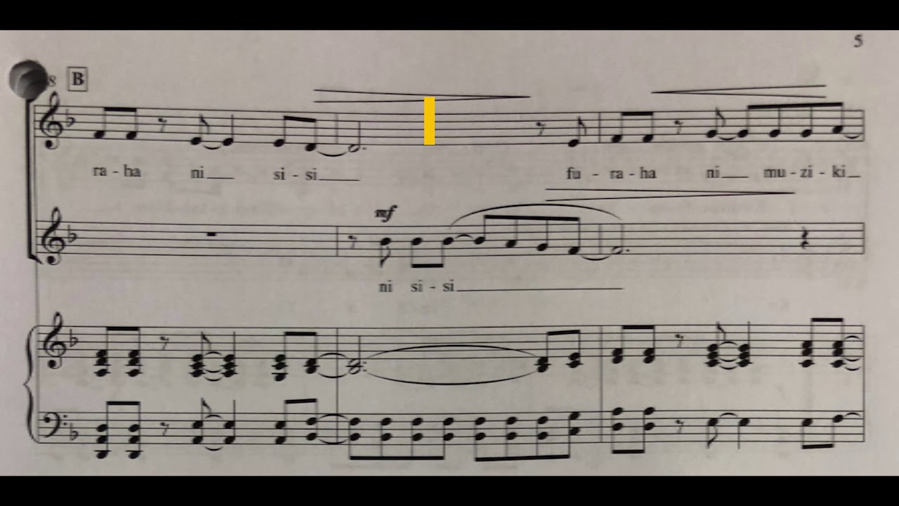 Kuwa Furaha Music Score (Soprano Part) - SY2019