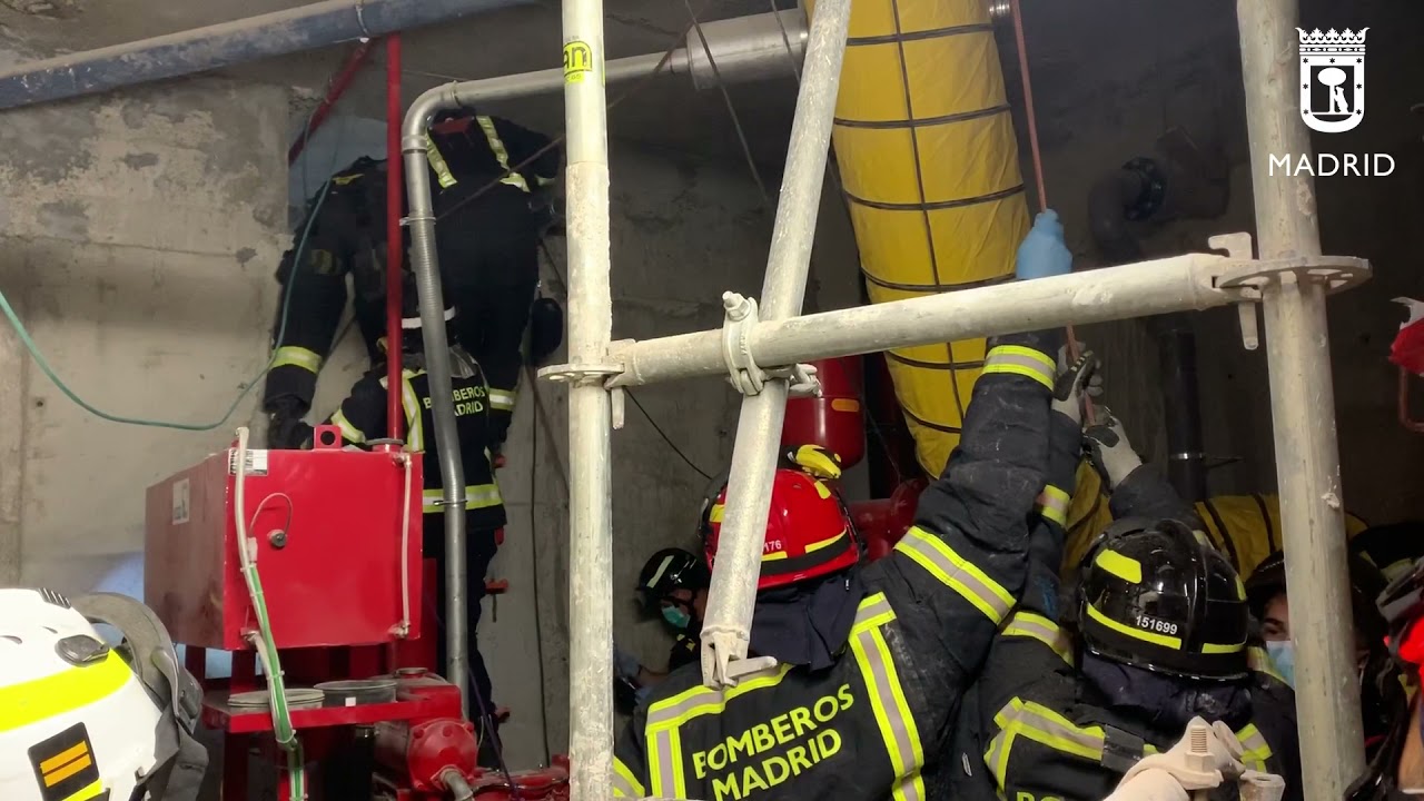 Accidente Laboral Rescate Bomberos calle Preciados