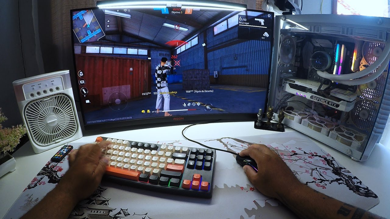 FREE FIRE NA VISÃO DE UM PC 😴🌿Só Lapada Seca (POV) Handcam