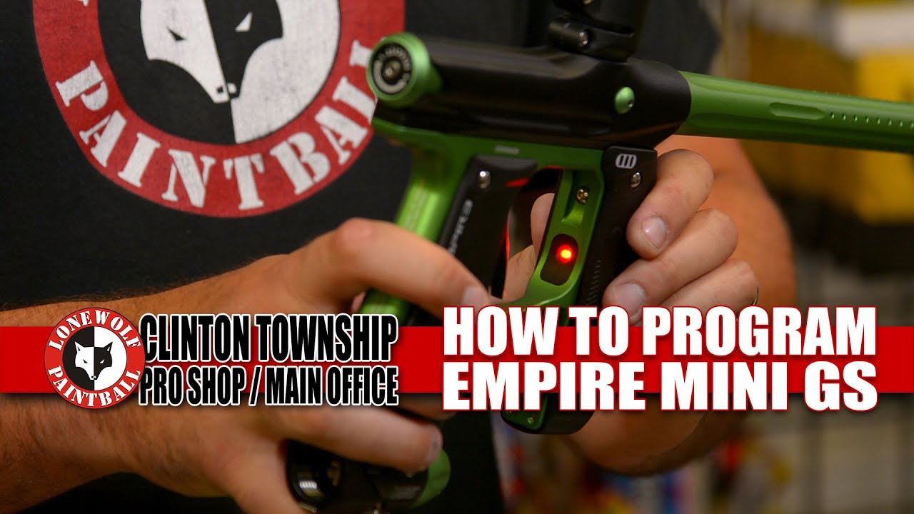 Как запрограммировать пейнтбольный маркер Empire Mini GS | Lone Wolf Paintball Michigan