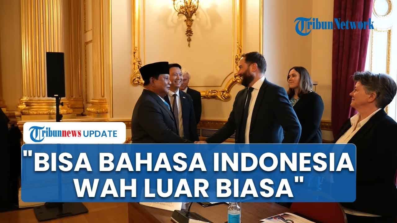 Momen Prabowo Kaget saat Bertemu Profesor Asal Inggris Jago Bahasa Indonesia Wah Luar Biasa