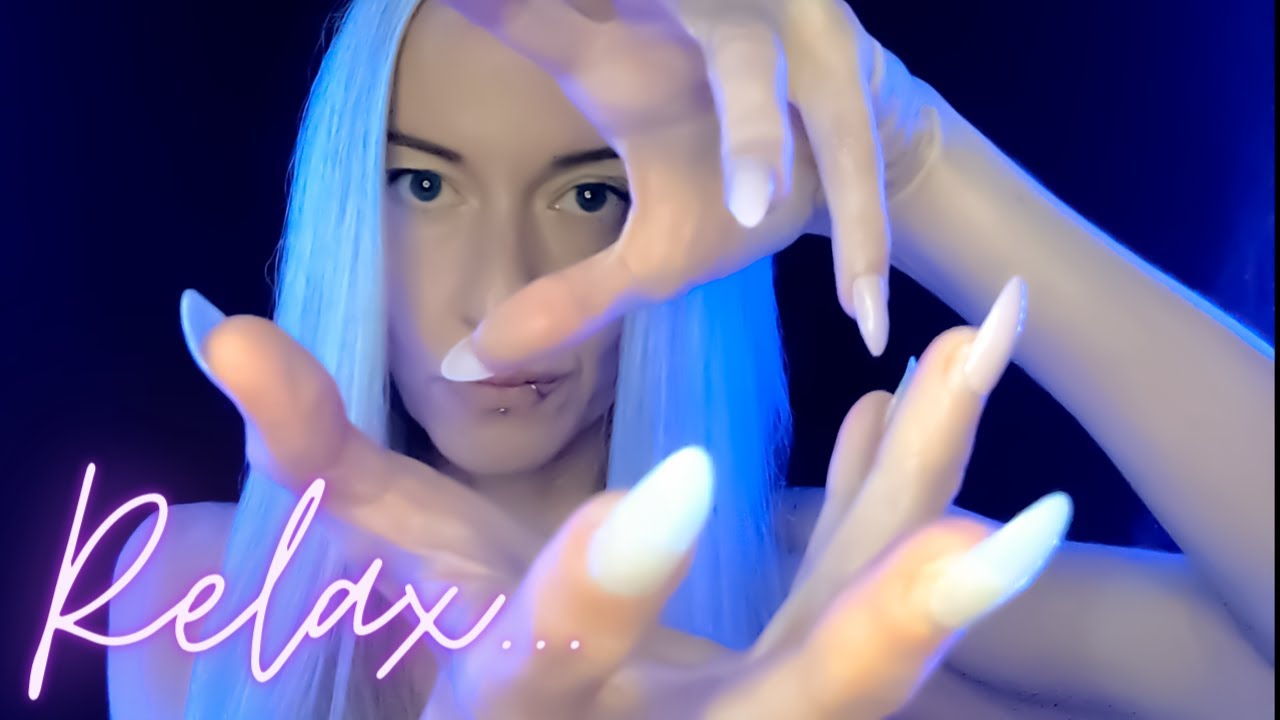 ASMR | Repeating RELAX, Close Your Eyes and SLEEP ✨ (hand movements and mouth sounds)