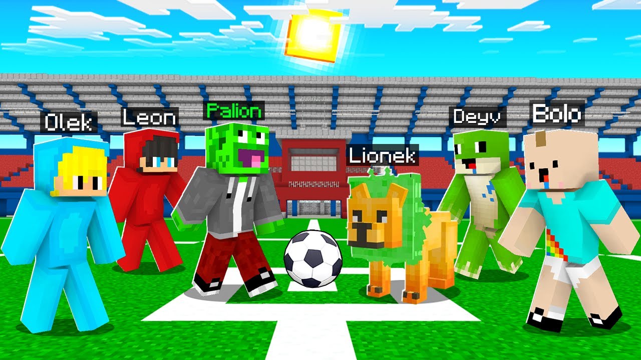 PALION, LEON, OLEK vs LIONEK, BOLO, DEYV w PIŁCE NOŻNEJ w Minecraft!