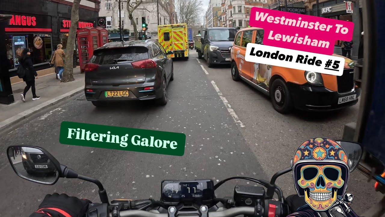 Filtering Galore! Westminster To Lewisham London Motorcycle Ride No5