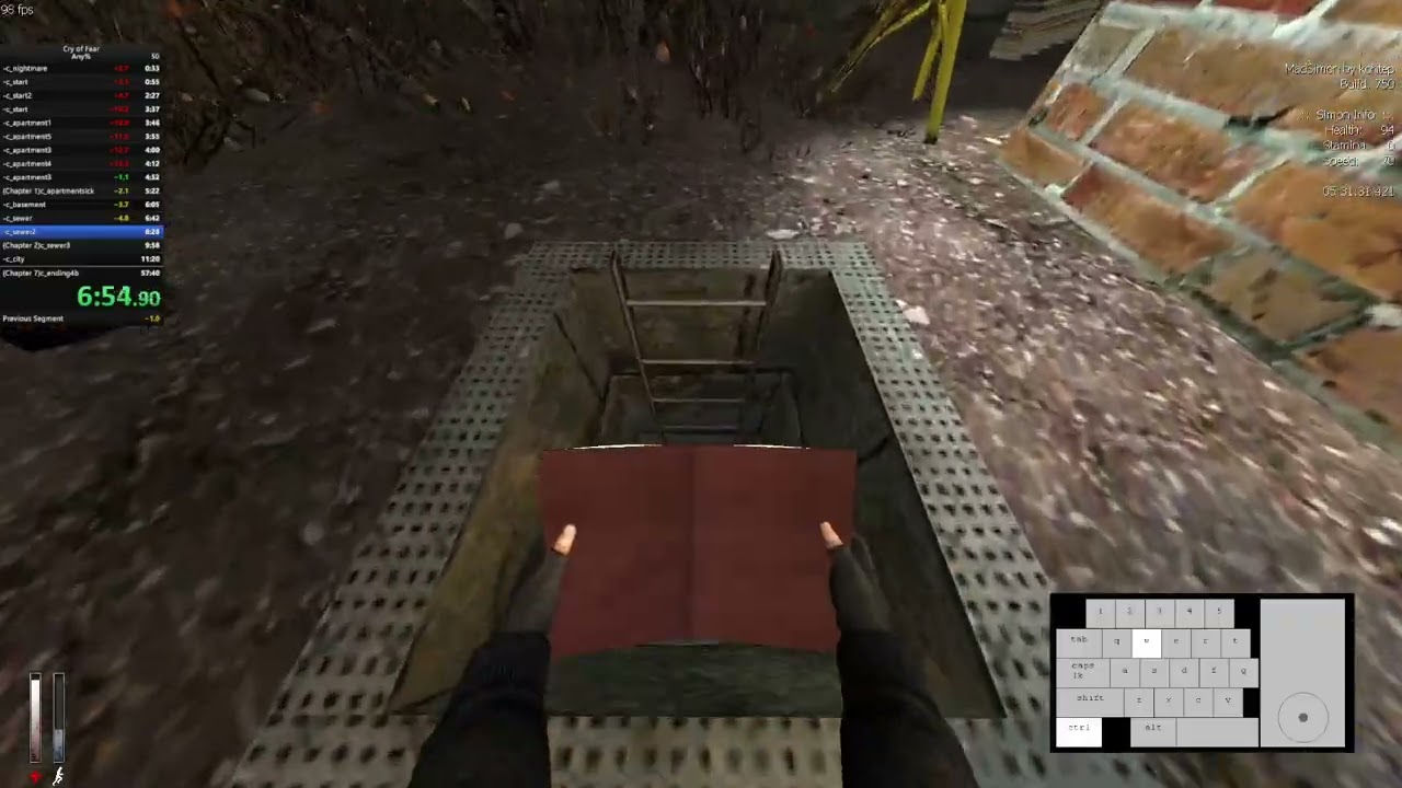 Cry of fear Speedrun Any% and unlockables (Easy) 56:13 (PB)