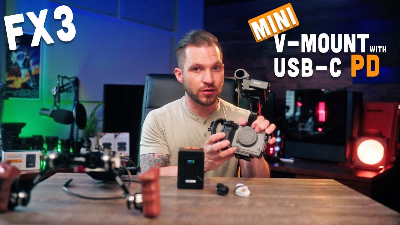 NO more internal BATTERY DRAIN!  FX3, A7SIII, A7IV, FX30!  USB-C PD mini V-Mount from ZGCine