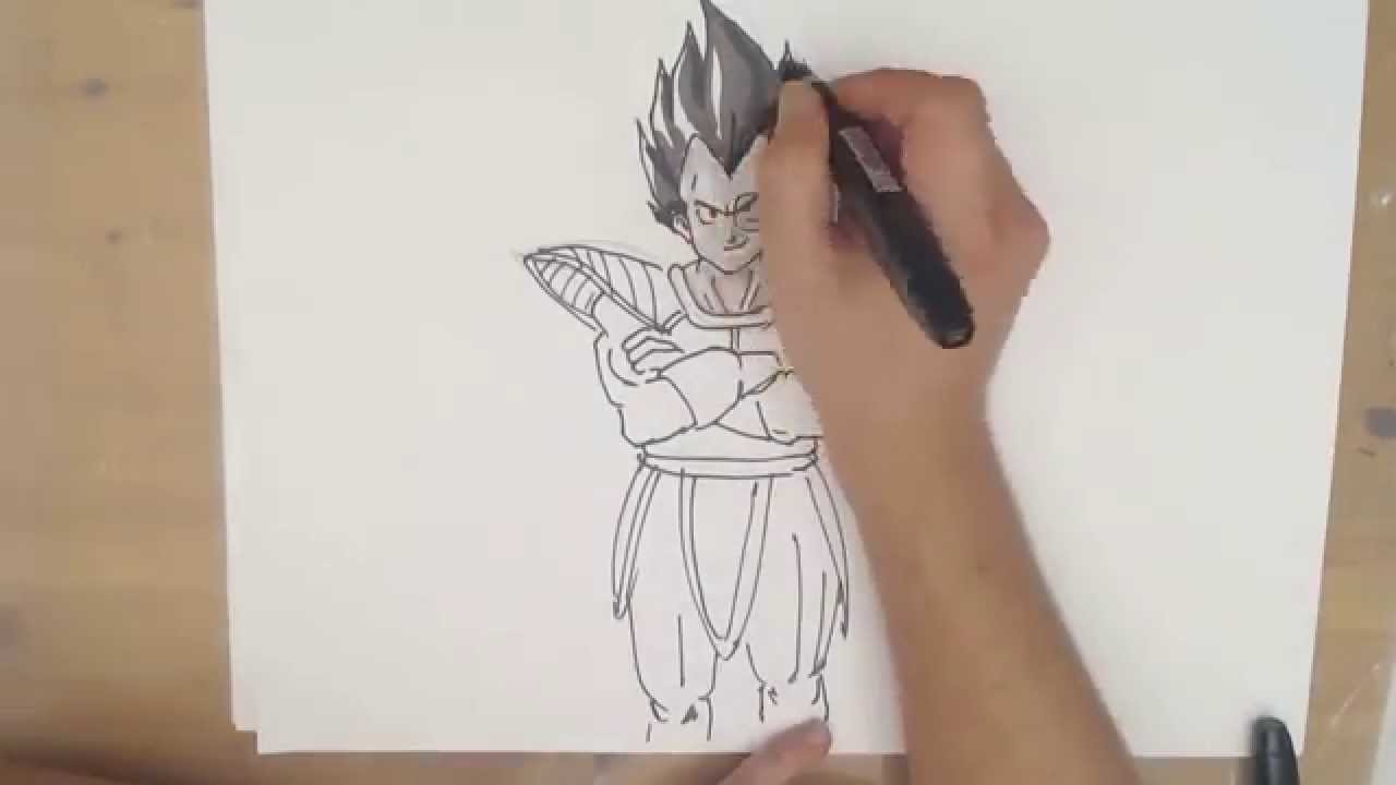 How to draw VEGETA [greyscale copic marker - touch twin marker] ベジータ Bejīta