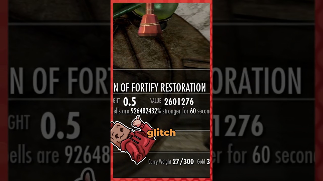 Overpowered in Minutes : Skyrim&rsquo;s Simplest Restoration Glitch! #rpg #elderscrolls #skyrim