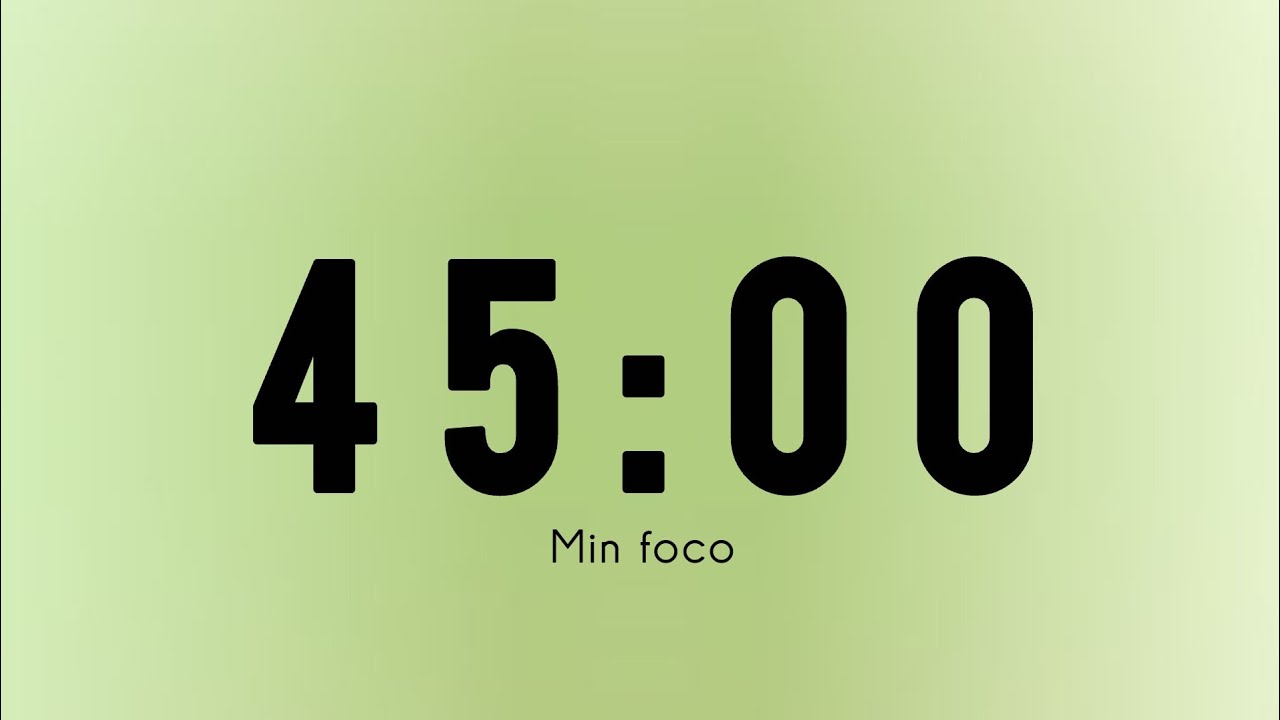 45 Minutos de Concentración Profunda ⏱️ | Cronómetro para Estudiar sin Distracciones