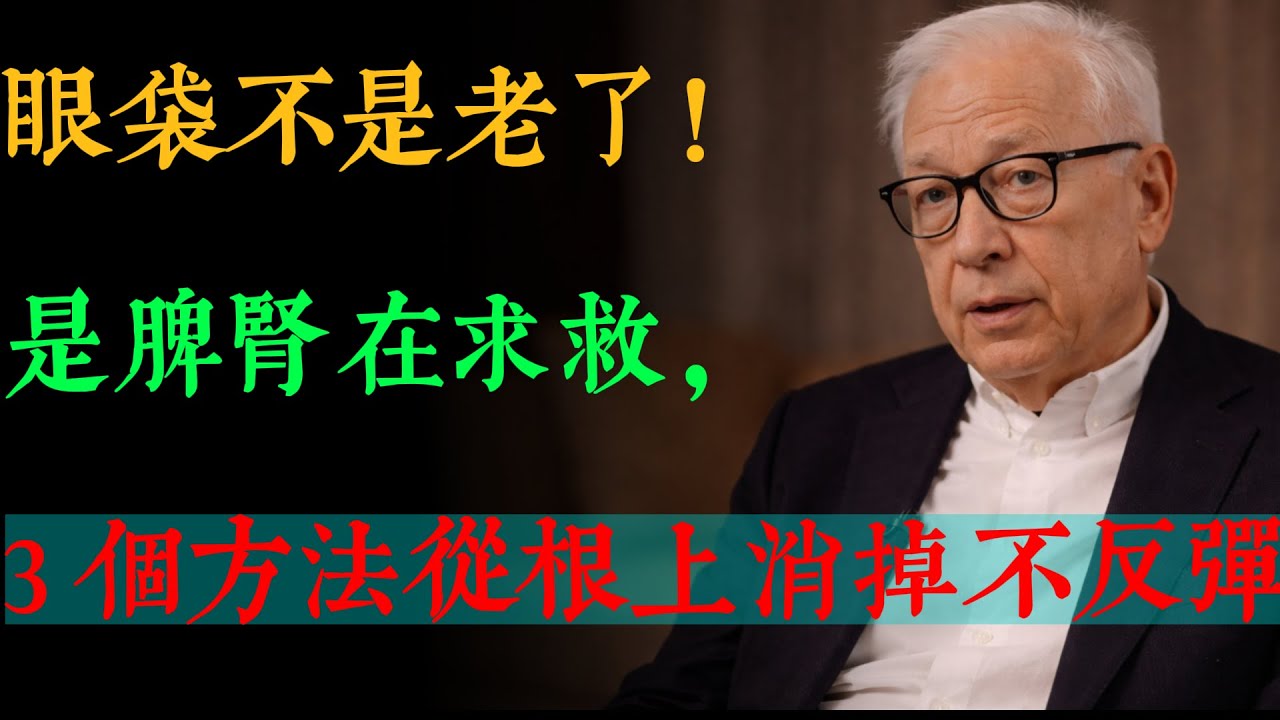 眼袋不是老了！是脾腎在求救，3個方法從根上消腫不反彈