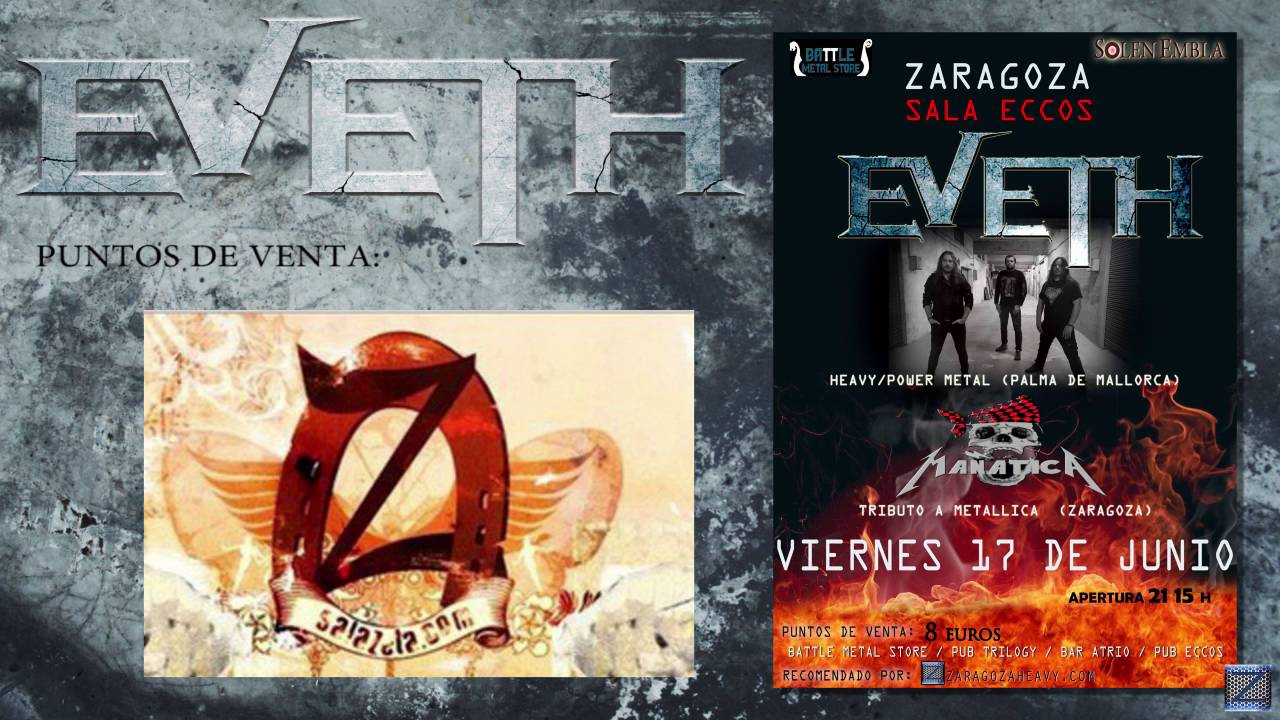 Teaser Eveth. Concierto 17 de junio Zaragoza