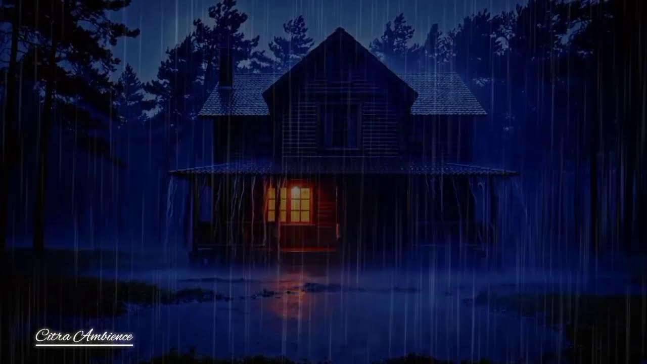 “Let Go of Stress with This Calm Rain in a Forest Cabin”