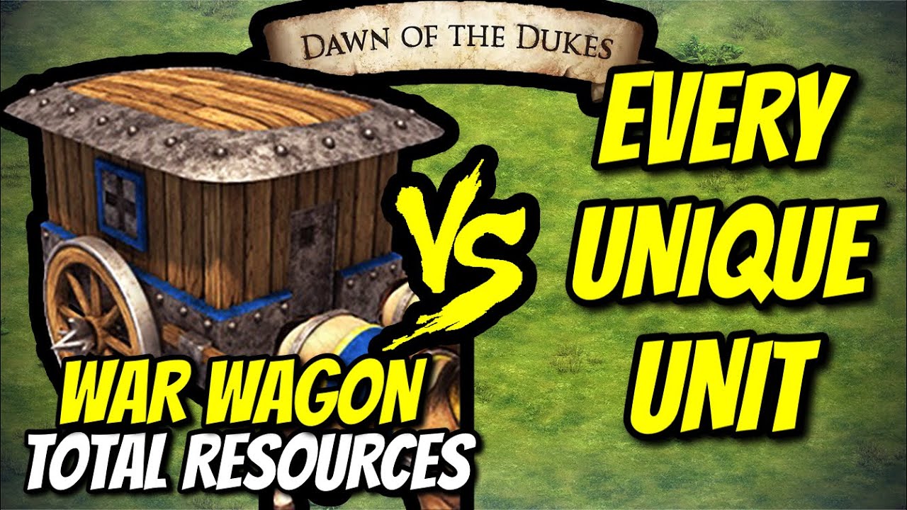 WAR WAGON vs EVERY UNIQUE UNIT (Total Resources) | AoE II: Definitive Edition