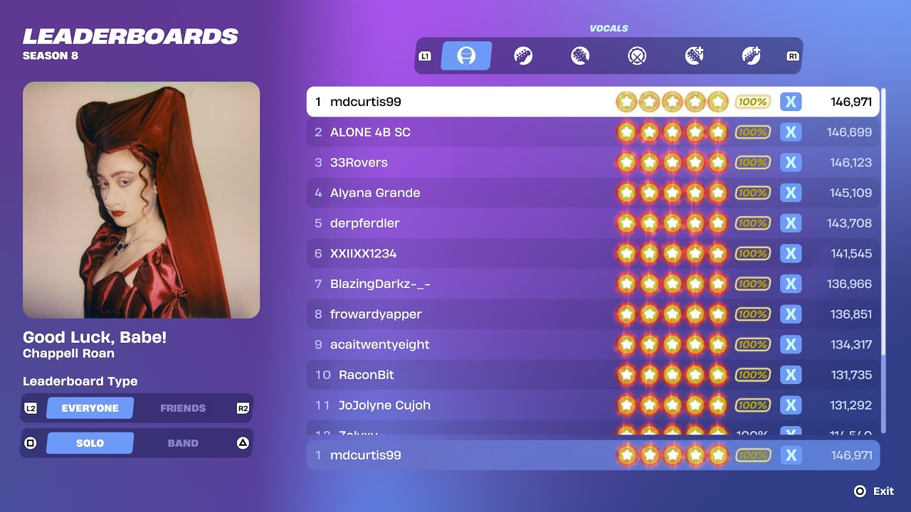 [Fortnite Festival S8] Good Luck, Babe! Expert Vocals 100% FC 1st Place All Perfects
