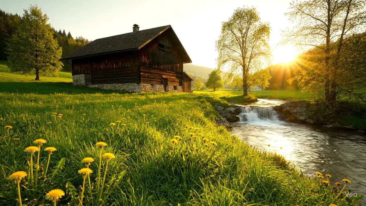 4K HDR Golden Fields - Skylark Birdsong & Cricket Sounds - Grainfields Dancing In The Wind - Relax