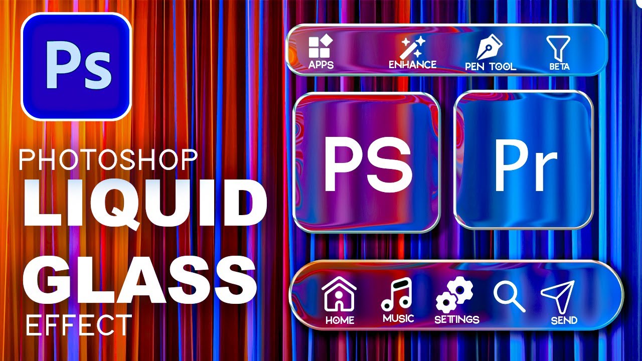 Easy and Quick Way to Create a Liquid Glass Effect in Photoshop