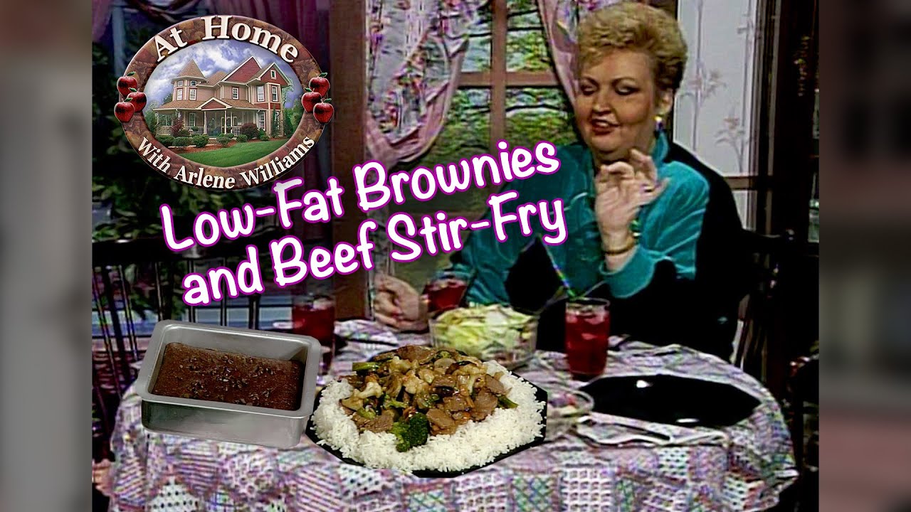 Vintage 90's Low-Fat Brownies and Beef Stir-Fry