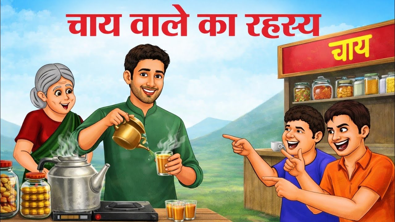 गरीब चायवाले की अनोखी कहानी | Moral Story Hindi | Cartoon Story |Hindi Kahani |Panchtantra kahani