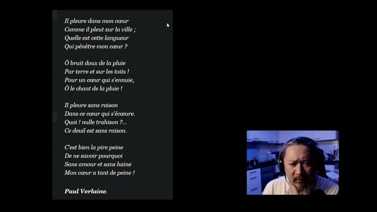 Il pleure dans mon coeur, de Paul Verlaine