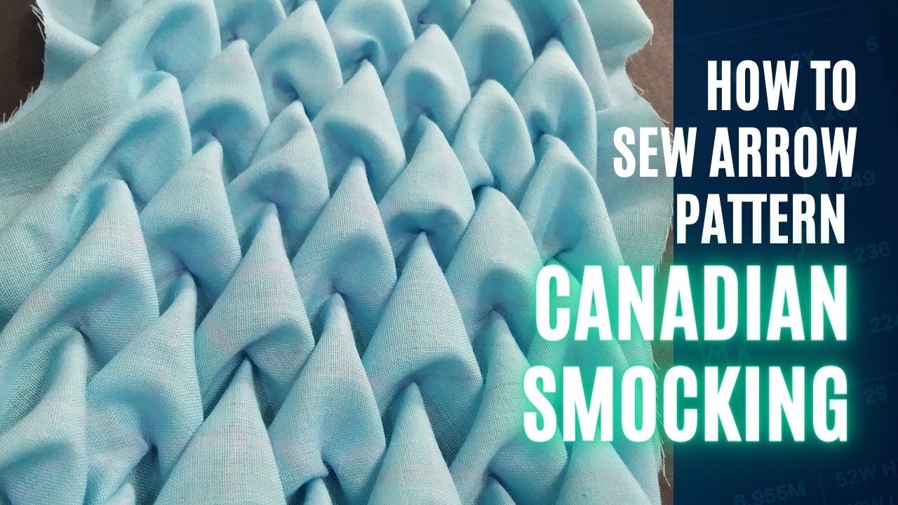Canadian smocking || Arrow pattern smocking design || Easy to sew || Step by Step ||