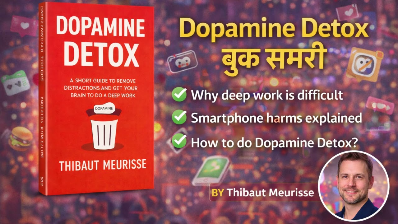 Dopamine Detox बुक समरी | Phone Addiction खत्म कैसे करें? | Focus & Deep Work