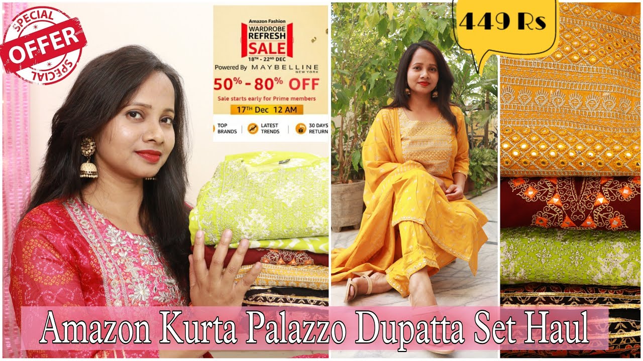 Amazon Kurta Set Haul | Amazon Heavy Embroidery Kurta Set Haul & Review | Ranjana R