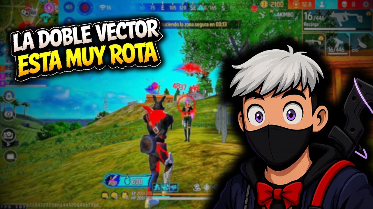 USE DOBLE VECTOR EN ESTA PARTIDA Y LIMPIE EL MAPA 🔥 | FREE FIRE ☠️