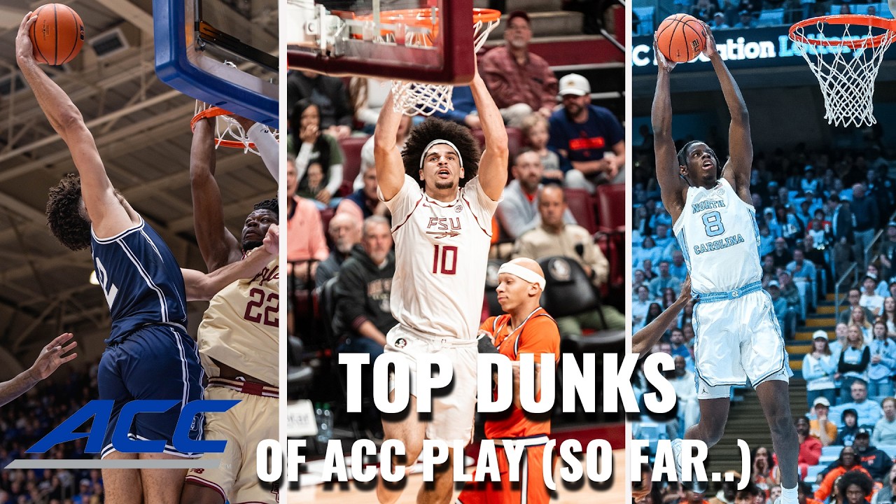 Top Dunks Of ACC Play (So Far...) | 2025-26 ACC Men's Basketball