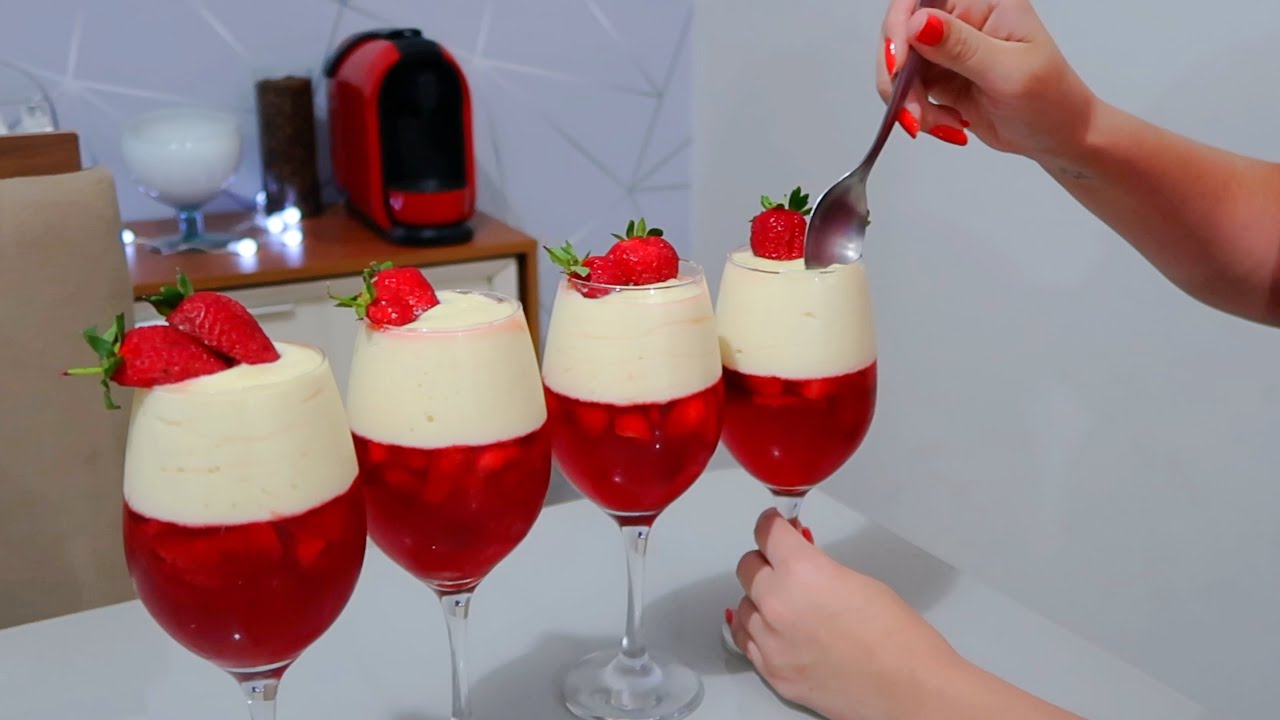 NÃO FAÇA NENHUMA SOBREMESA ANTES DESSA: TAÇA DE MORANGO SOBREMESA