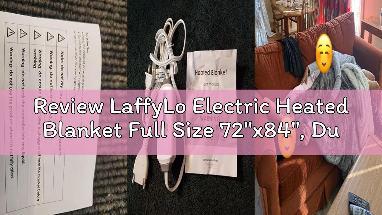 Review LaffyLo Electric Heated Blanket Full Size 72