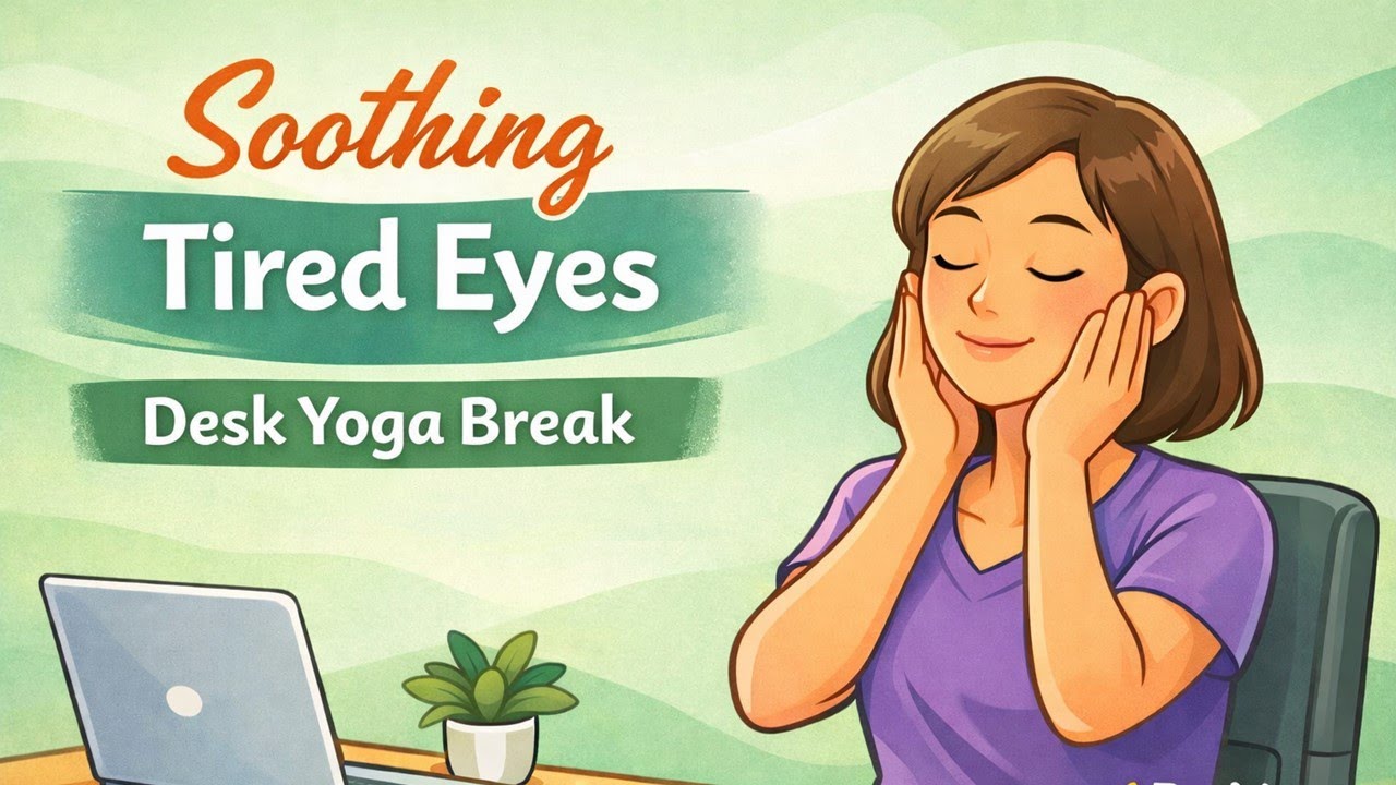 5-Min Relief for Tired Eyes | Desk Yoga Break
