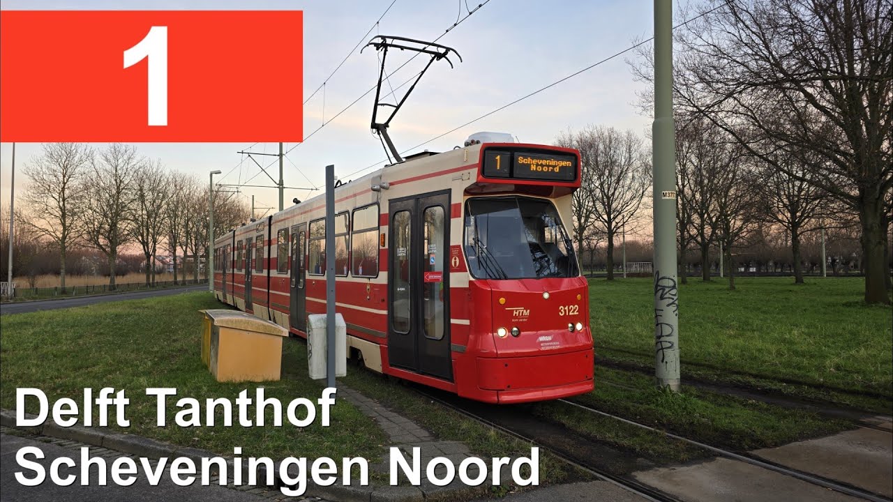 HTM lijn 1: Delft Tanthof - Scheveningen Noord  | HTM 3122 | 2025