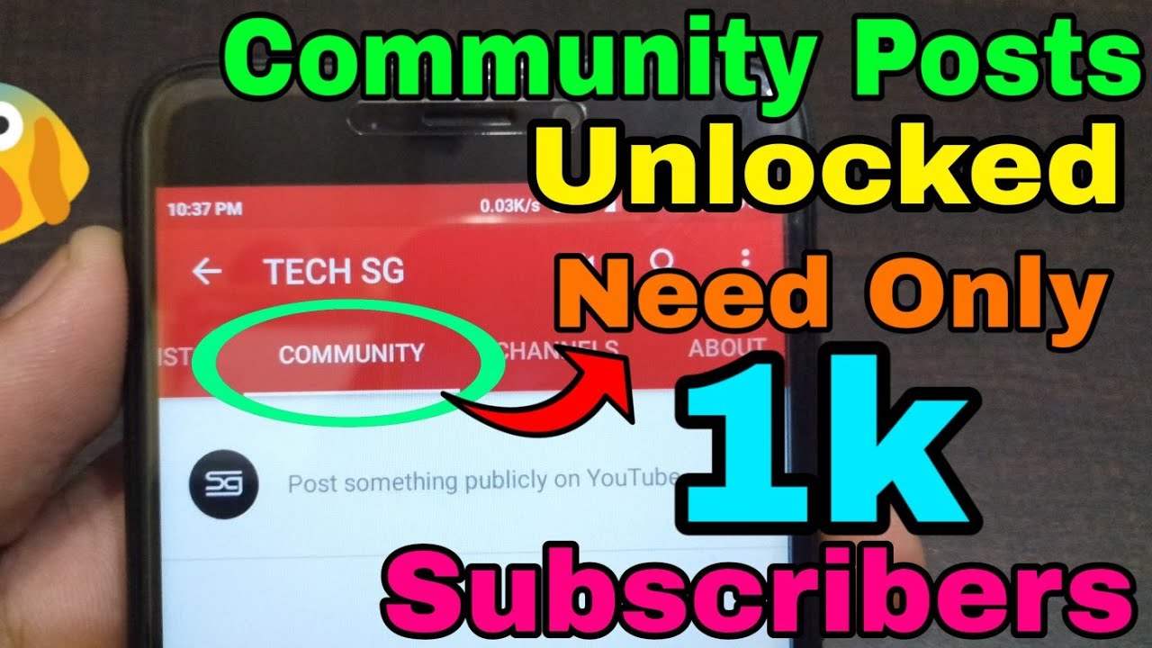 Community Tab For 1K Subscribers How ? 😱