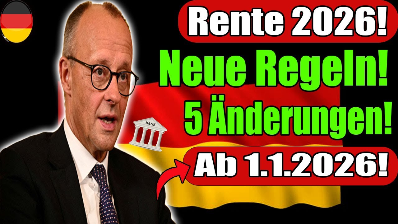 🚨 Ab 1. Januar 2026: Neue Rentenreform best&auml;tigt! Diese 5 &Auml;nderungen treffen alle Rentner 💥
