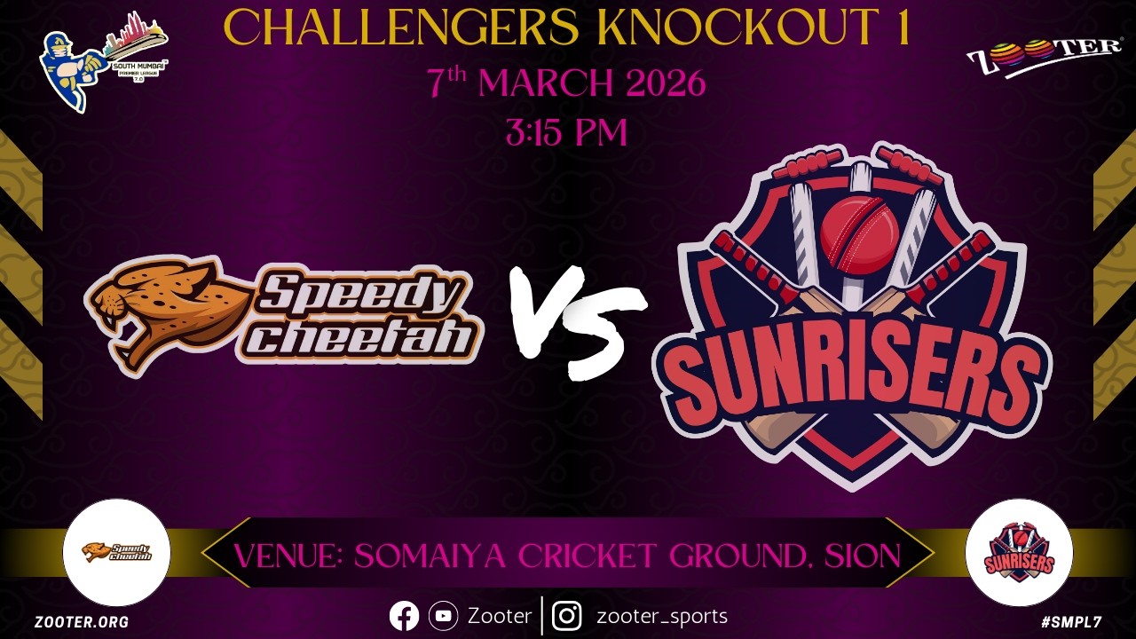 SPEEDY CHEETAH vs SUNRISERS | SMPL 7.0 | CHALLENGERS KNOCKOUT 1 | DAY 47