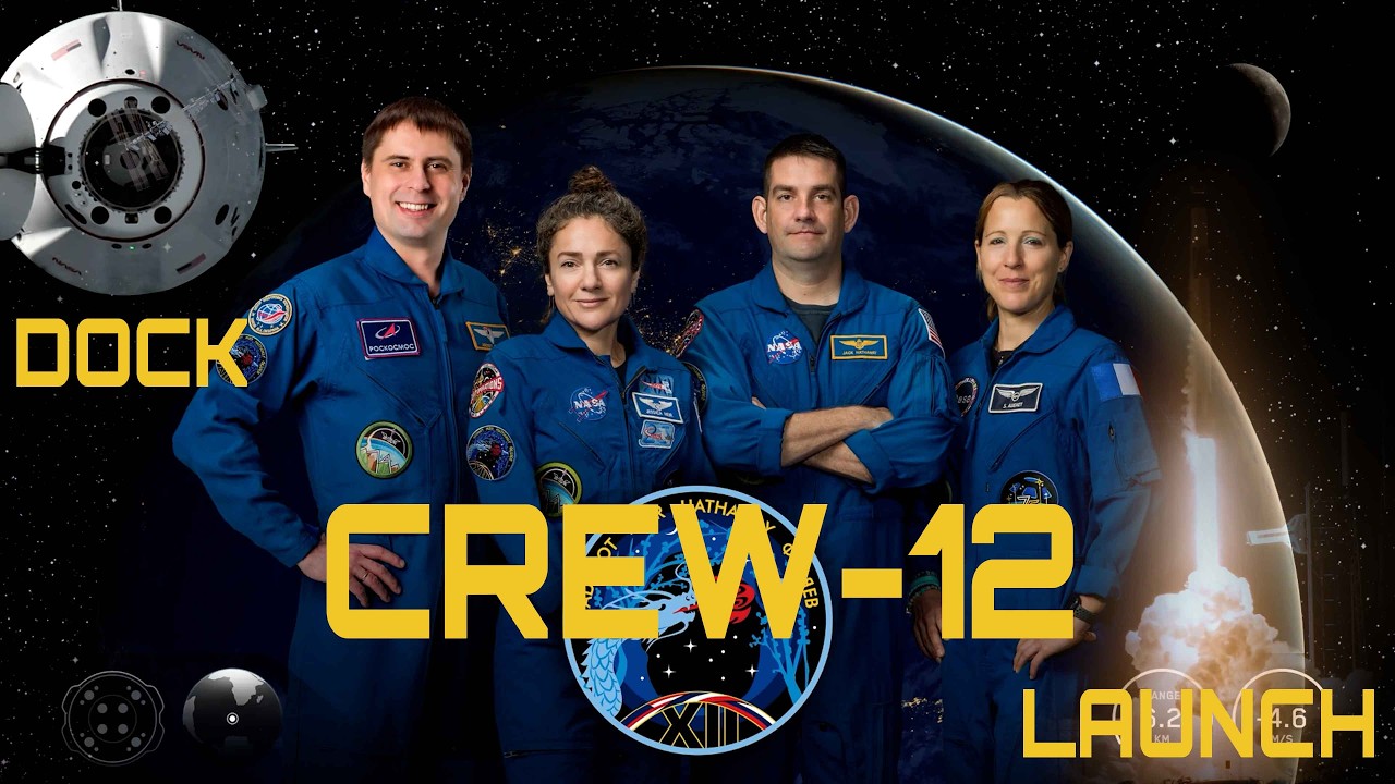SpaceX Crew-12 Full Launch & Docking to ISS